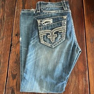 Men’s rock revival straight, jeans, size 34